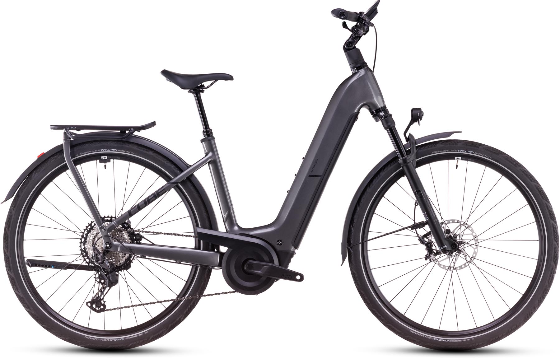 Cube Kathmandu Hybrid SLX 800 graphite n black 2025 - Bicicleta-Eléctrica Trekking Acceso Fácil
