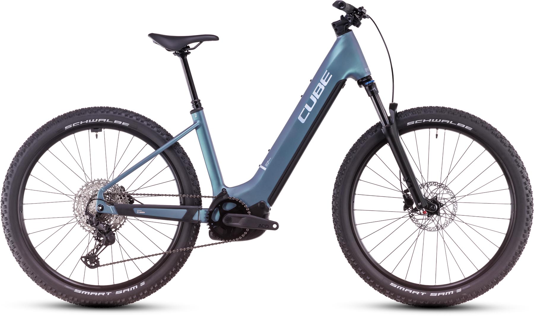 Cube Reaction Hybrid Pro 800 smaragdgrey n prism 2025 - MTB-Eléctrica Rígida Acceso Fácil
