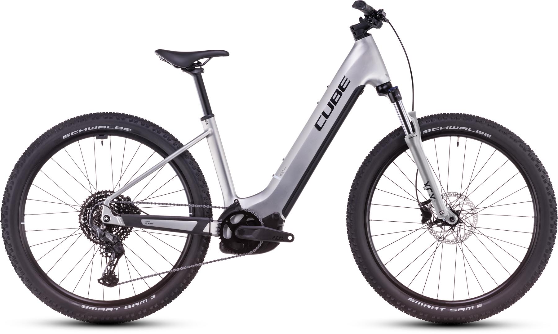 Cube Reaction Hybrid ONE 800 silver n black 2025 - MTB-Eléctrica Rígida Acceso Fácil
