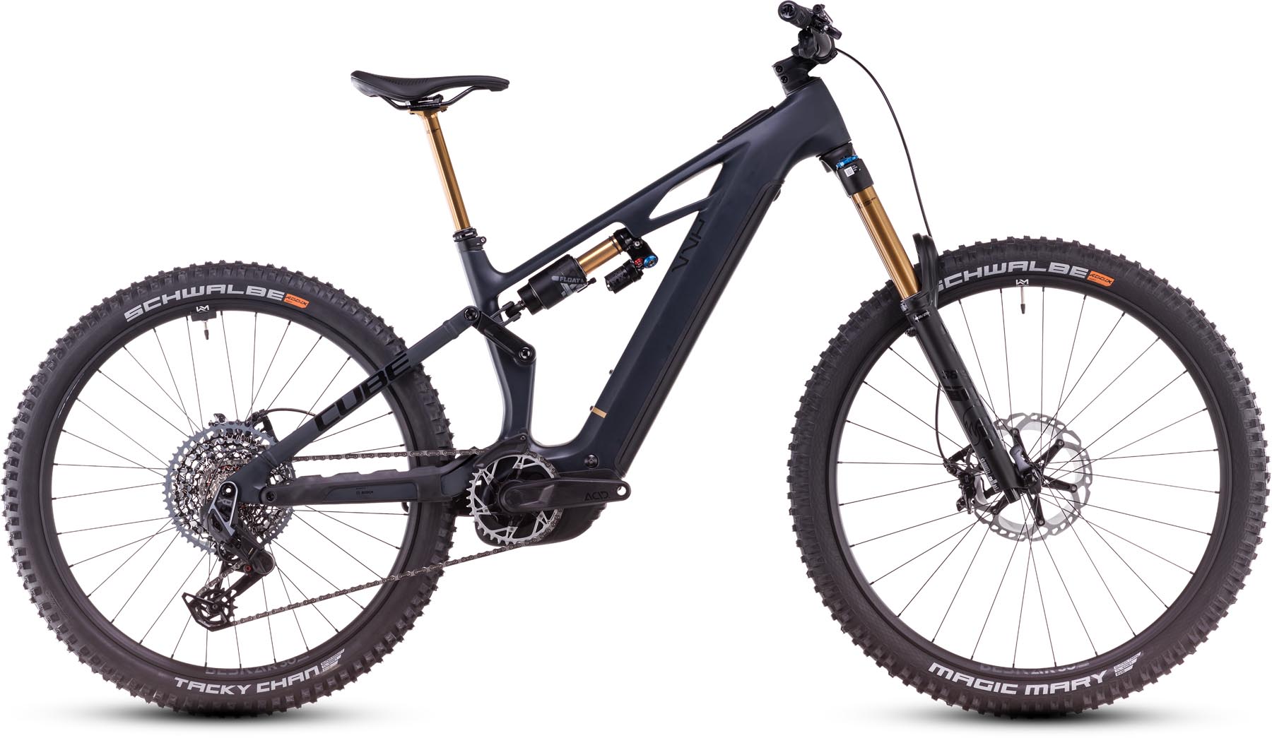 Cube Stereo Hybrid ONE77 HPC AT 800 carbon n gold 2025 - MTB-Eléctrica Doble Suspensión