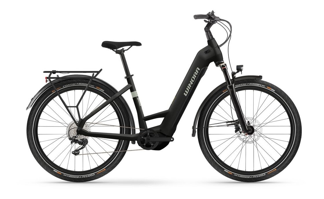 Winora Yucatan X10 Black matte 2024 - Bicicleta-Eléctrica Trekking Hombres