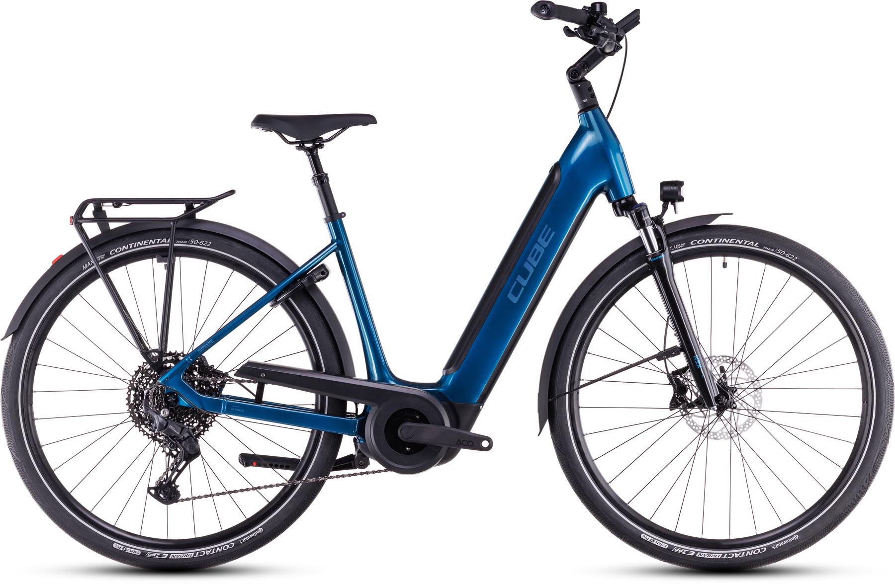 Cube Supreme Hybrid Pro 625 electricblue n blue 2025 - Bicicleta-Eléctrica Trekking Acceso Fácil