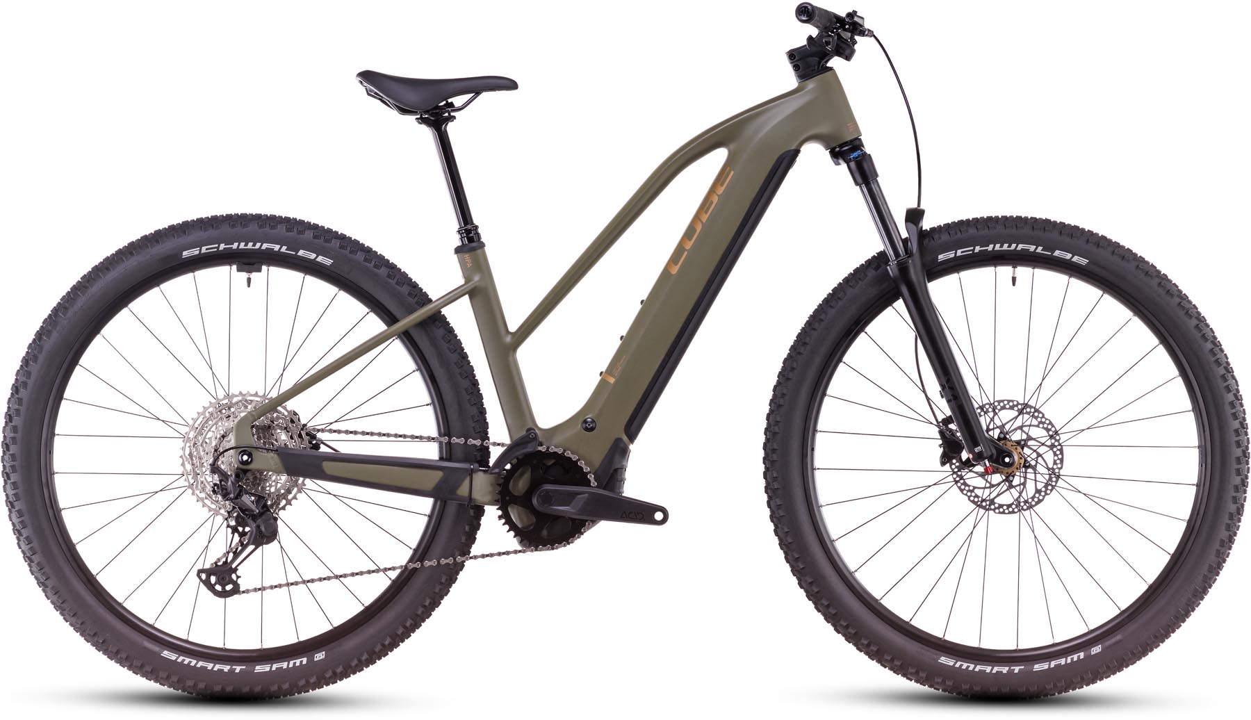 Cube Reaction Hybrid Pro 800 dustyolive n gold 2025 - MTB-Eléctrica Rígida Damas