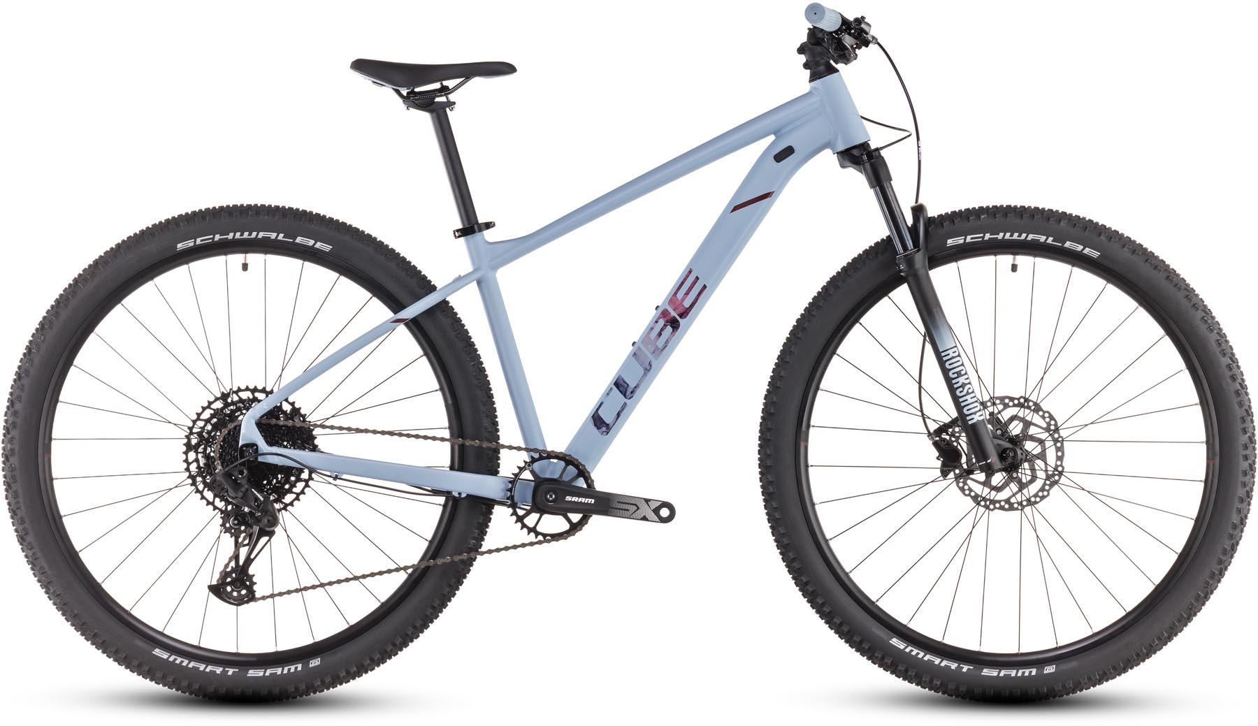 Cube Attention SLX pigeonblue n rubyred 2025 - MTB Rígida
