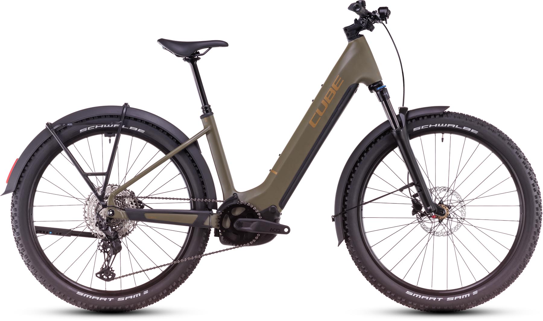 Cube Reaction Hybrid Pro Allroad 800 dustyolive n gold 2025 - MTB-Eléctrica Rígida Acceso Fácil