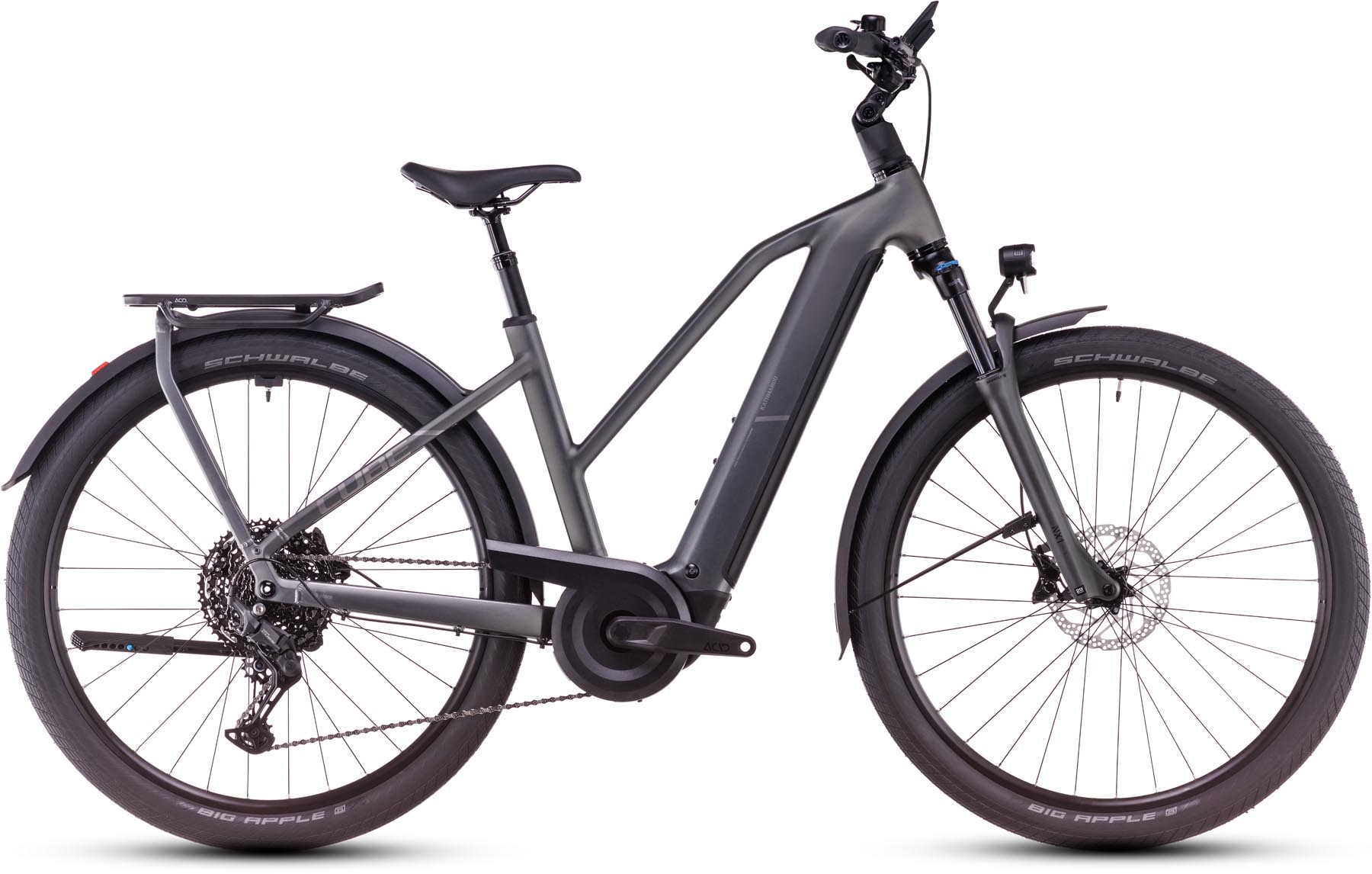 Cube Kathmandu Hybrid Pro 800 slabgrey n chrome 2025 - Bicicleta-Eléctrica Trekking Damas