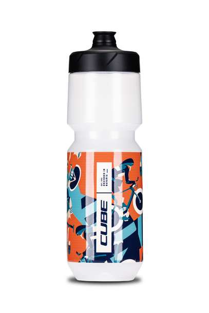Cube Botella Flow 750 - azul y naranja