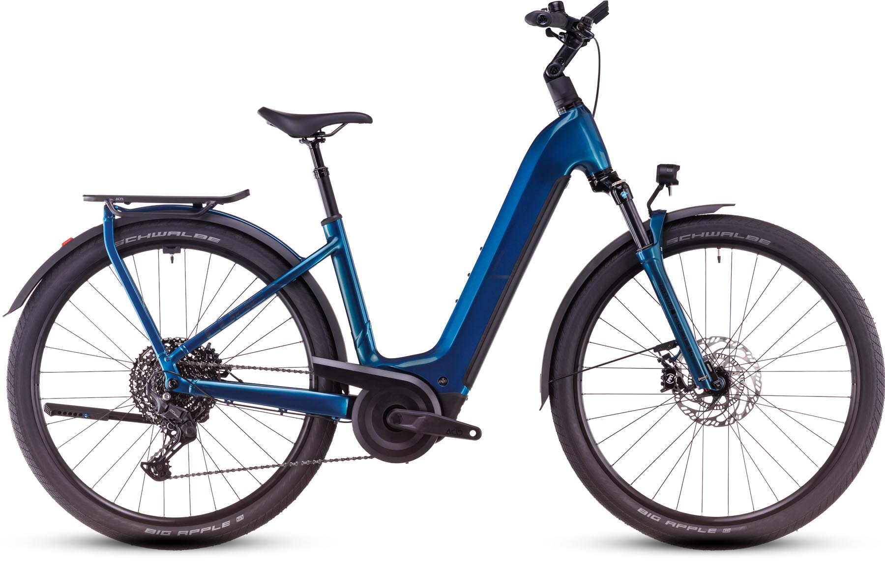 Cube Kathmandu Hybrid EX 800 electricblue n chrome 2025 - Bicicleta-Eléctrica Trekking Acceso Fácil