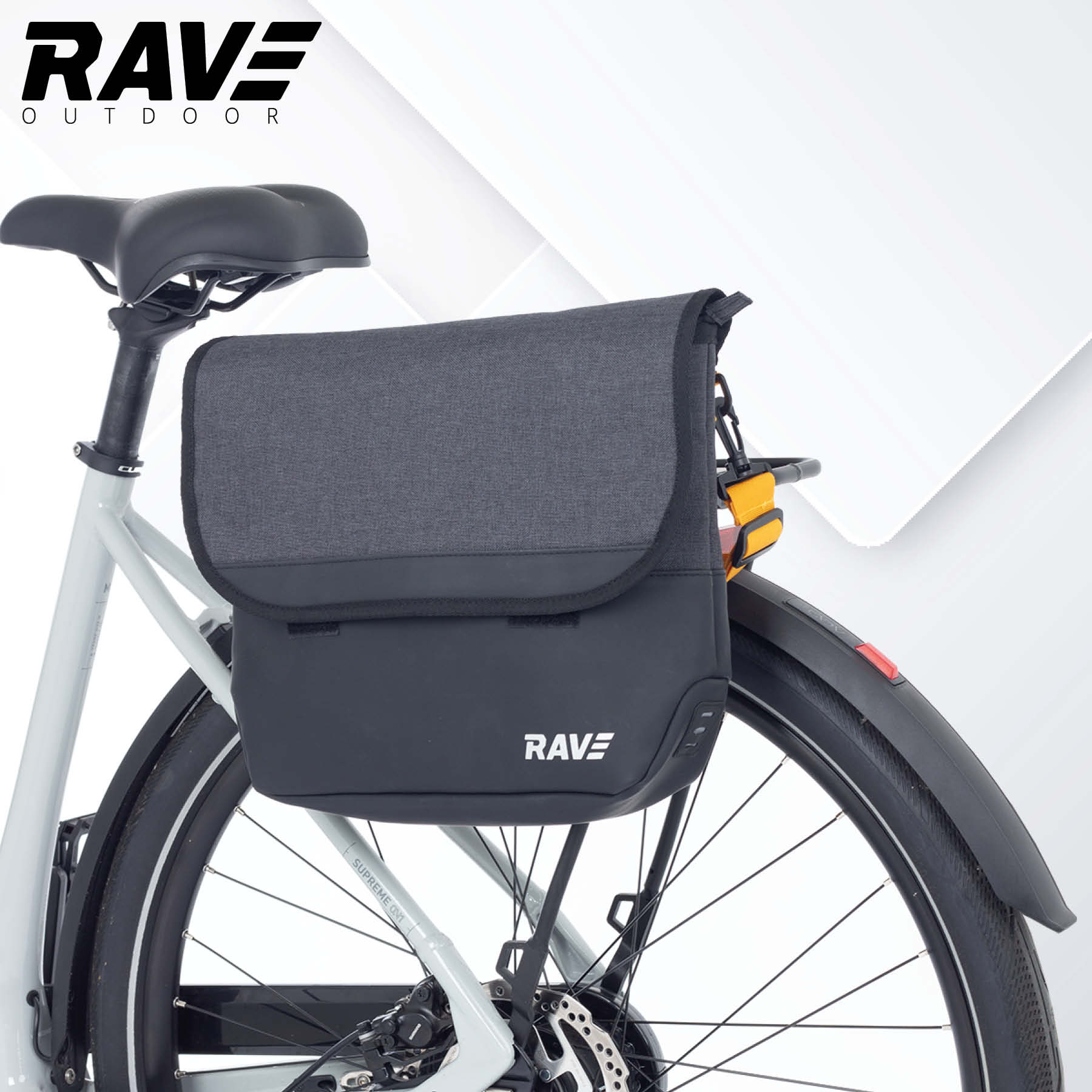 RAVE Bolsa de bicicleta bolsa de transporte bolsa de negocios - aprox. 8 litros negro