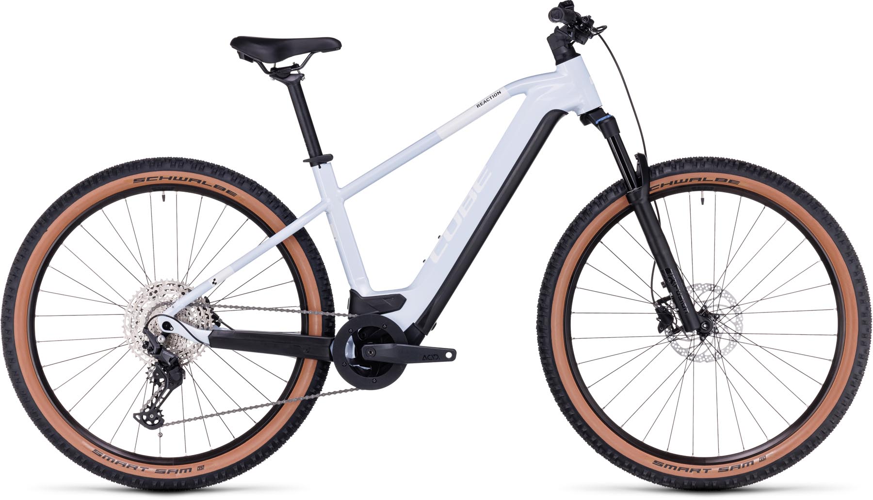 Cube Reaction Hybrid Pro 750 flashwhite n black 2024 - MTB-Eléctrica Rígida