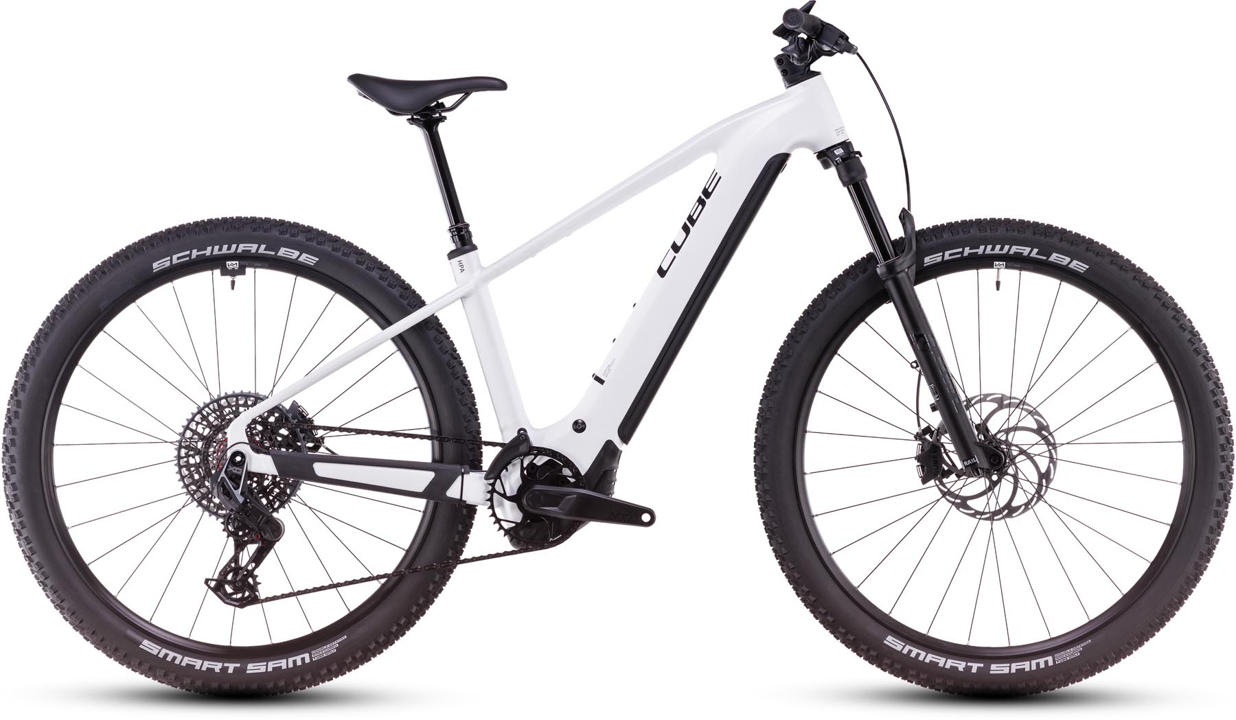 Cube Reaction Hybrid SLT 800 metallicwhite n black 2025 - MTB-Eléctrica Rígida