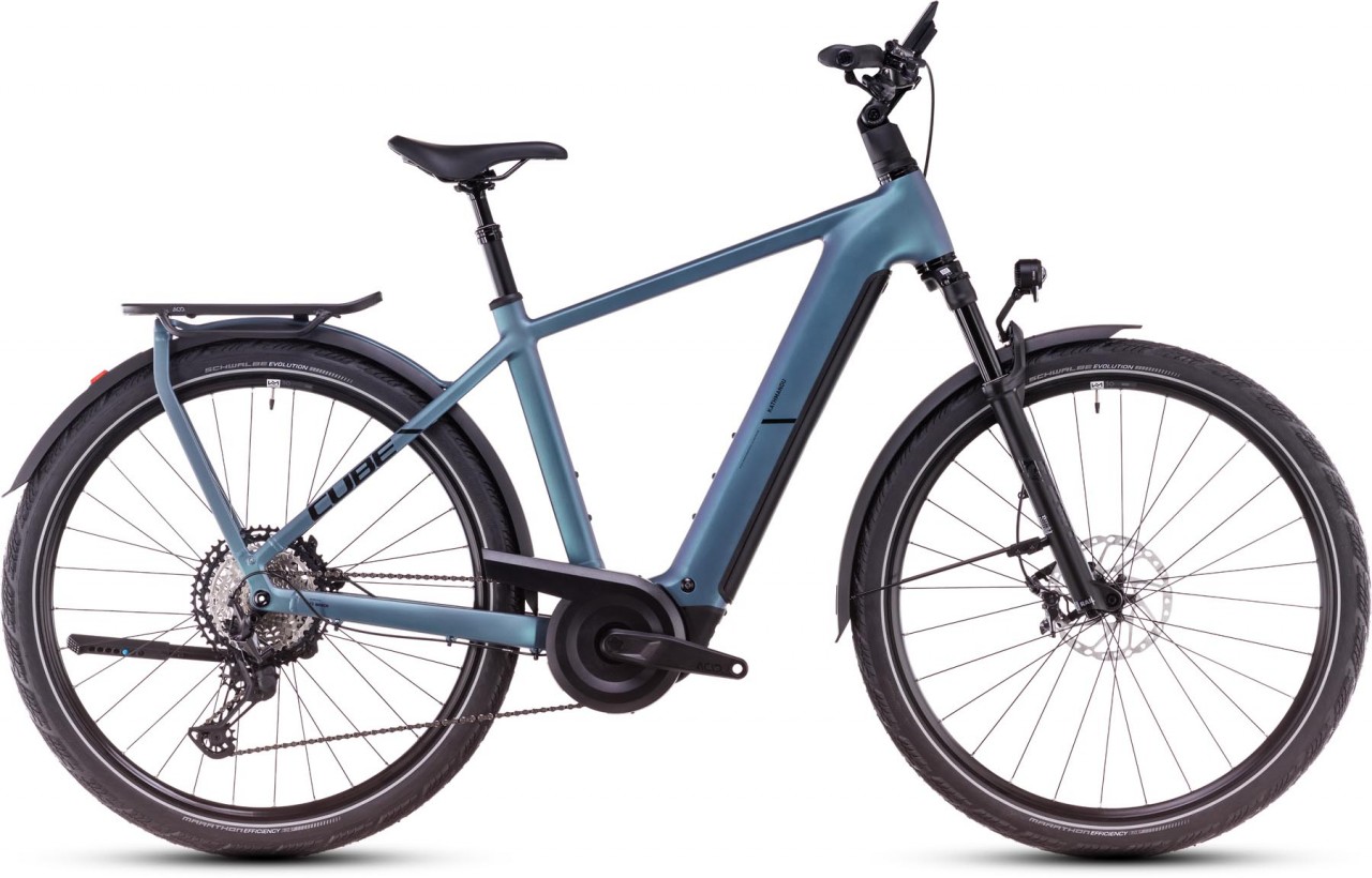 Cube Kathmandu Hybrid SLX 800 smaragdgrey n black 2025 - Bicicleta-Eléctrica Trekking Hombres