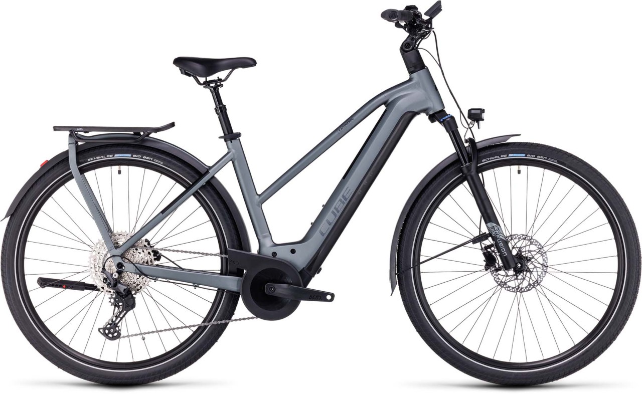 Cube Kathmandu Hybrid Pro 625 flashgrey n metal 2023 - Bicicleta-Eléctrica Trekking Damas