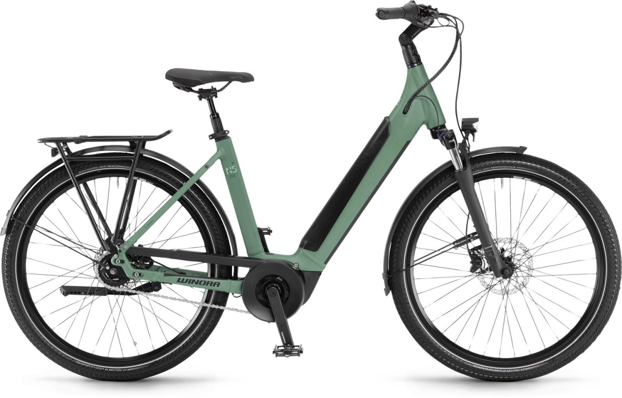Winora Sinus N5f Defender matt 2024 - Bicicleta-Eléctrica Trekking Acceso Fácil