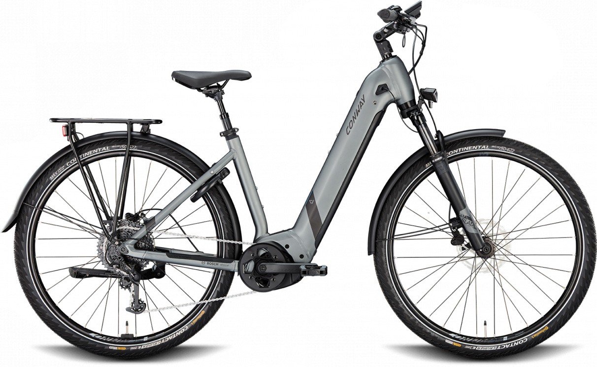 Conway Cairon T 3.0 750Wh shadowgrey metallic matt / black metallic matt 2023 - Bicicleta-Eléctrica Trekking Acceso Fácil