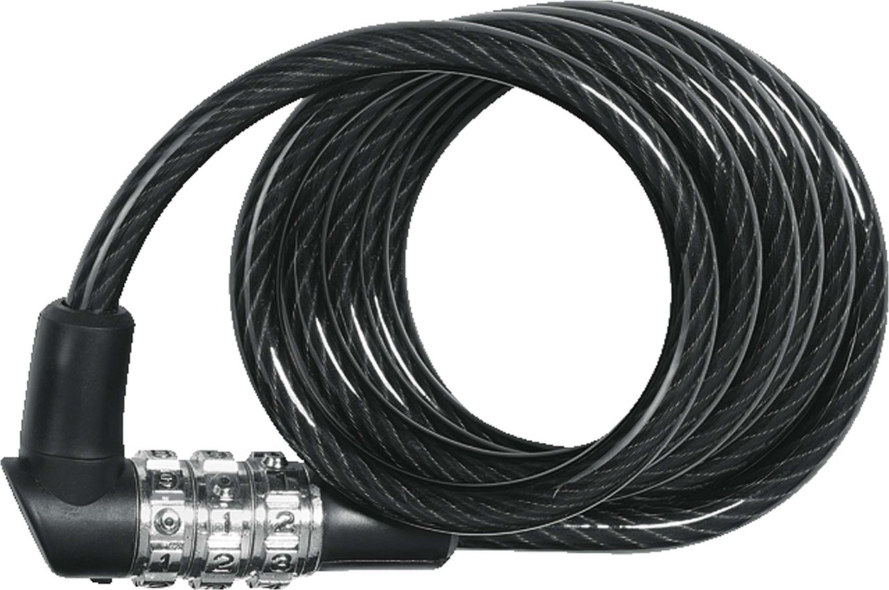 Abus Cerradura de cable en espiral 1150/120 negra