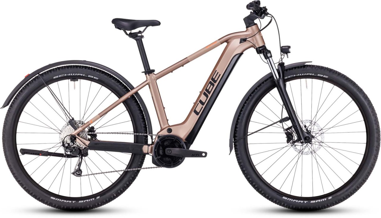 Cube Reaction Hybrid Performance 625 Allroad metallicbrown n orange 2023 - MTB-Eléctrica Rígida