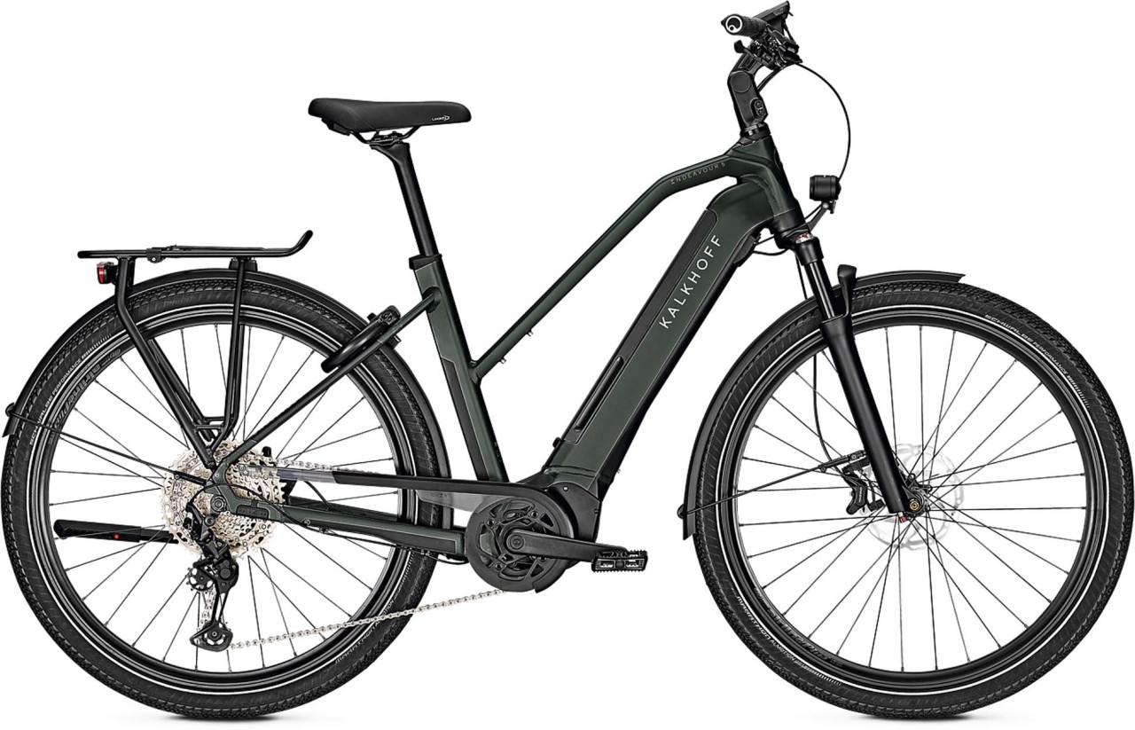 Kalkhoff Endeavour 5.B Advance+ green black 2023 - Bicicleta-Electrica Trekking Damas