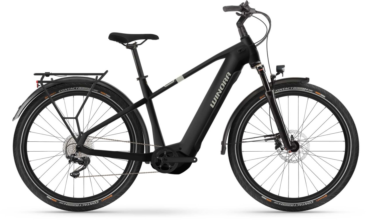 Winora Yucatan X10 Black matte 2023 - Bicicleta-Eléctrica Trekking Hombres