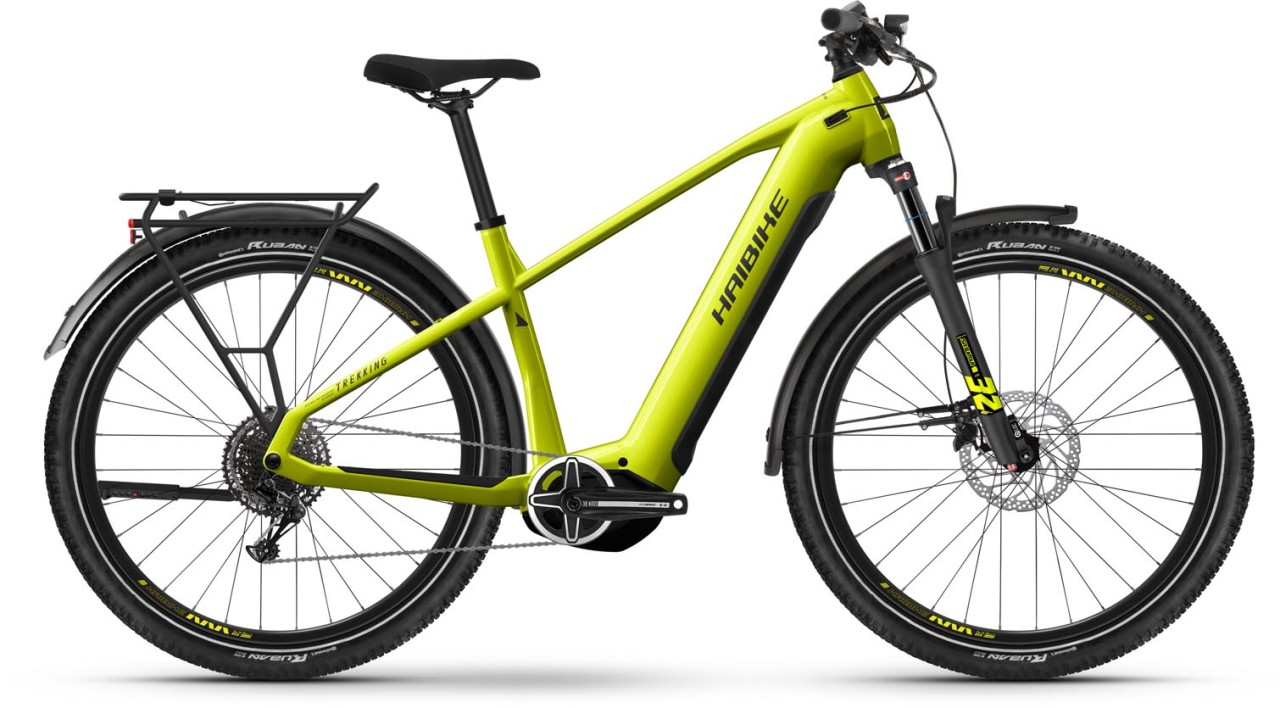 Haibike Trekking 5 lime / black gloss 2024 - Bicicleta-Eléctrica Trekking Hombres