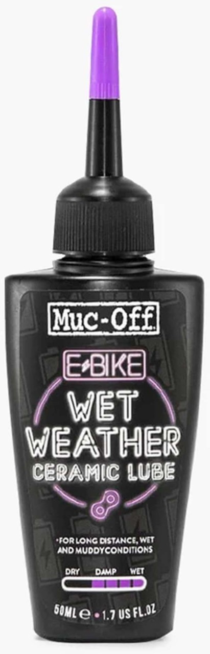 Muc-Off E-Bike Lubricante de cadena para tiempo húmedo 50 ml