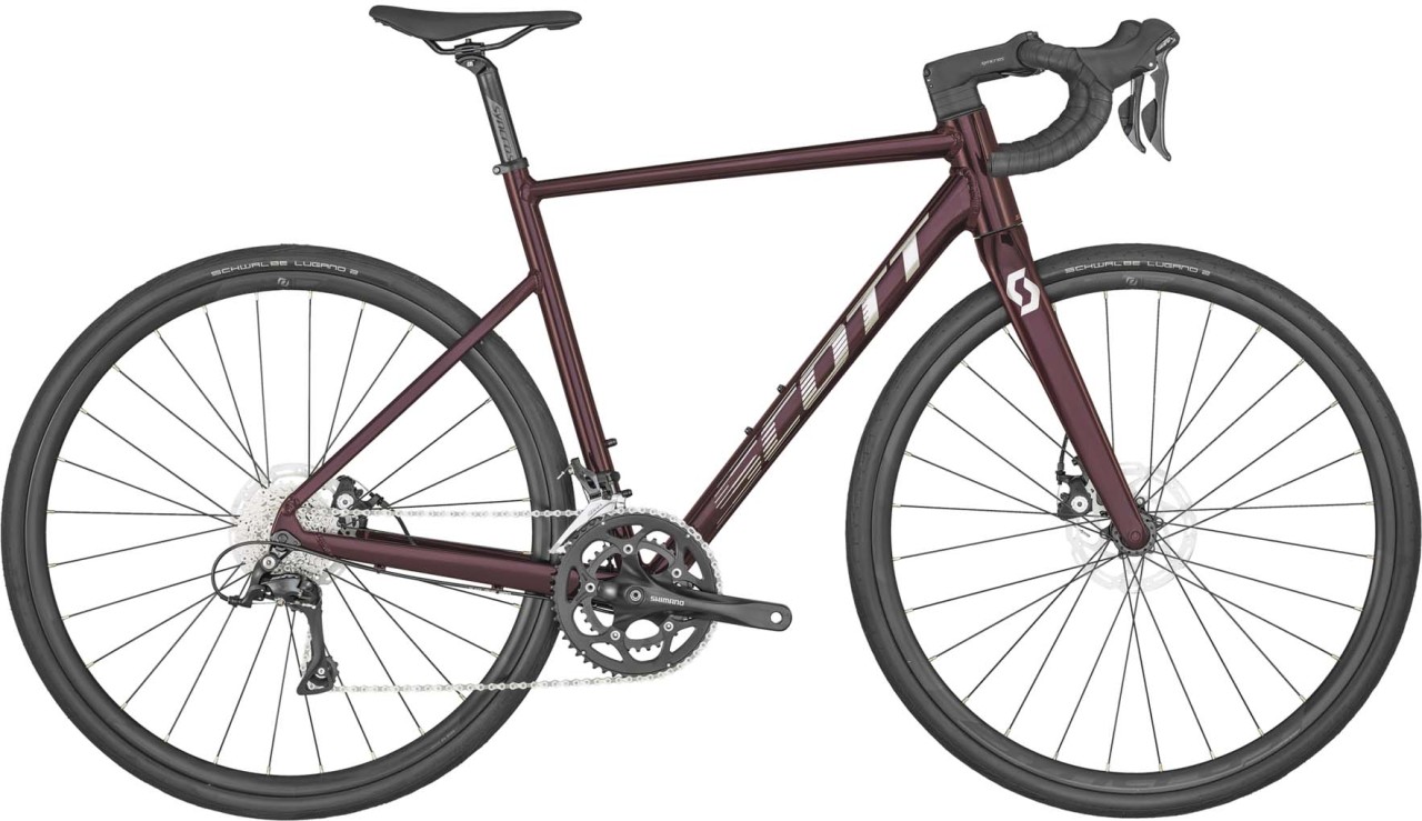 Scott Speedster 30 Red Tint Raw Alloy 2023 Bicicleta de Carrera