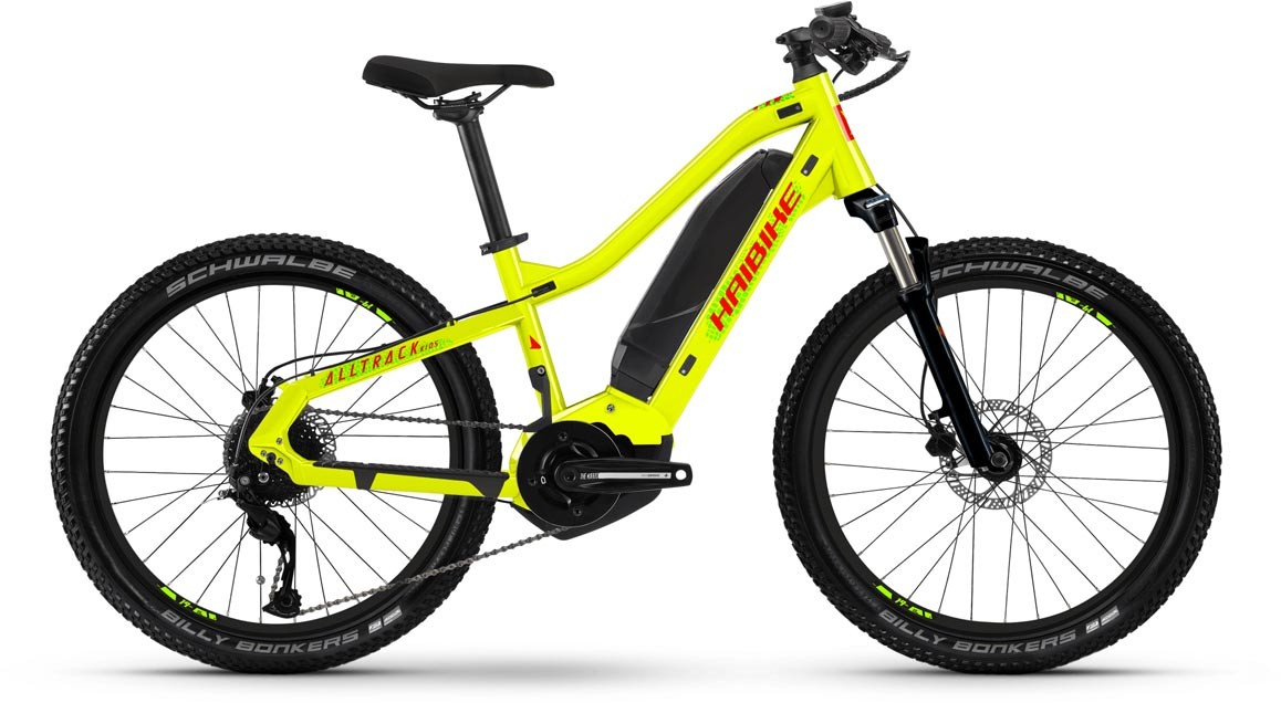 Haibike ALLTRACK Kids Gloss Lime Crystal / Red 2023 - Bicicleta-Eléctrica Niños  24 Pulgadas