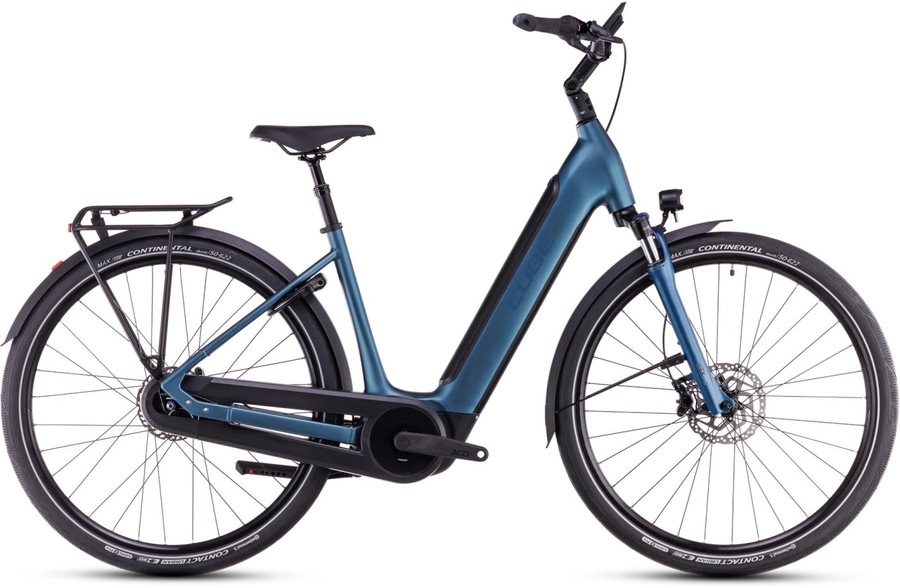 Cube Supreme RT Hybrid Comfort EXC 625 blue n black 2025 - Bicicleta-Eléctrica Trekking Acceso Fácil