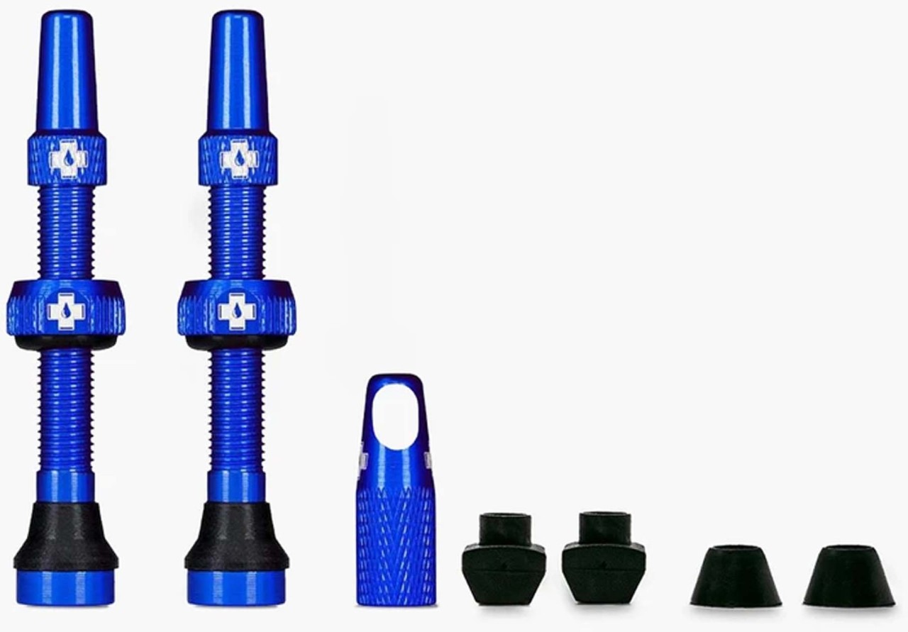 Muc-Off Kit Válvula Tubeless Universal para MTB & Road azul 60 mm