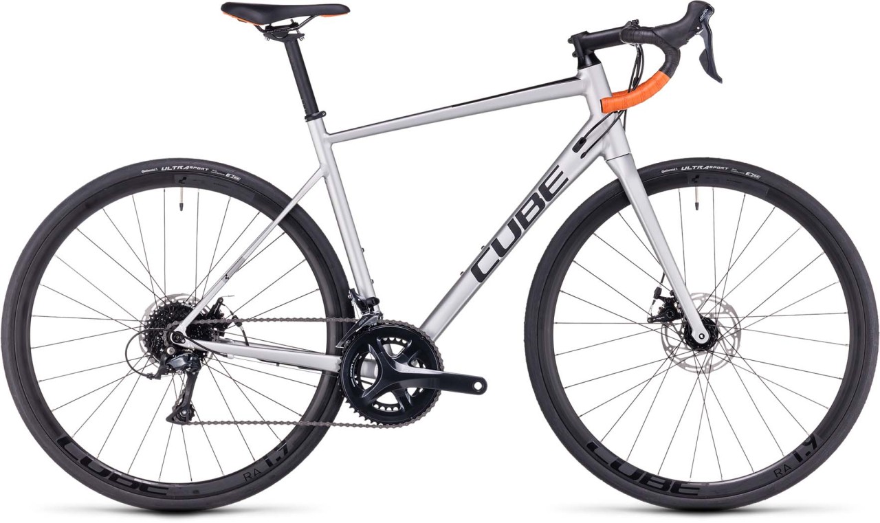 Cube Attain Pro silver n orange 2023 - Bicicleta de Carrera Aluminio Hombres