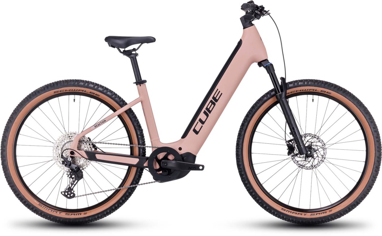 Cube Reaction Hybrid Pro 625 blushrose n silver 2023 - MTB-Eléctrica Rígida Acceso Fácil