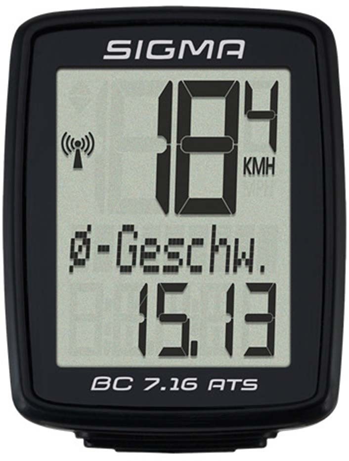 Sigma Bicycle Computer BC 7.16 ATS wireless negro