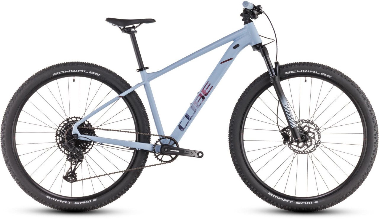 Cube Attention SLX pigeonblue n rubyred 2025 - MTB Rígida