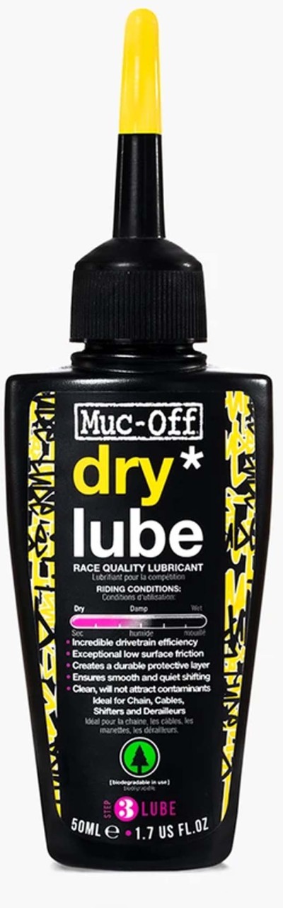 Muc-Off Frasco Dry Lube Lubricante de cadena para condiciones secas 50 ml