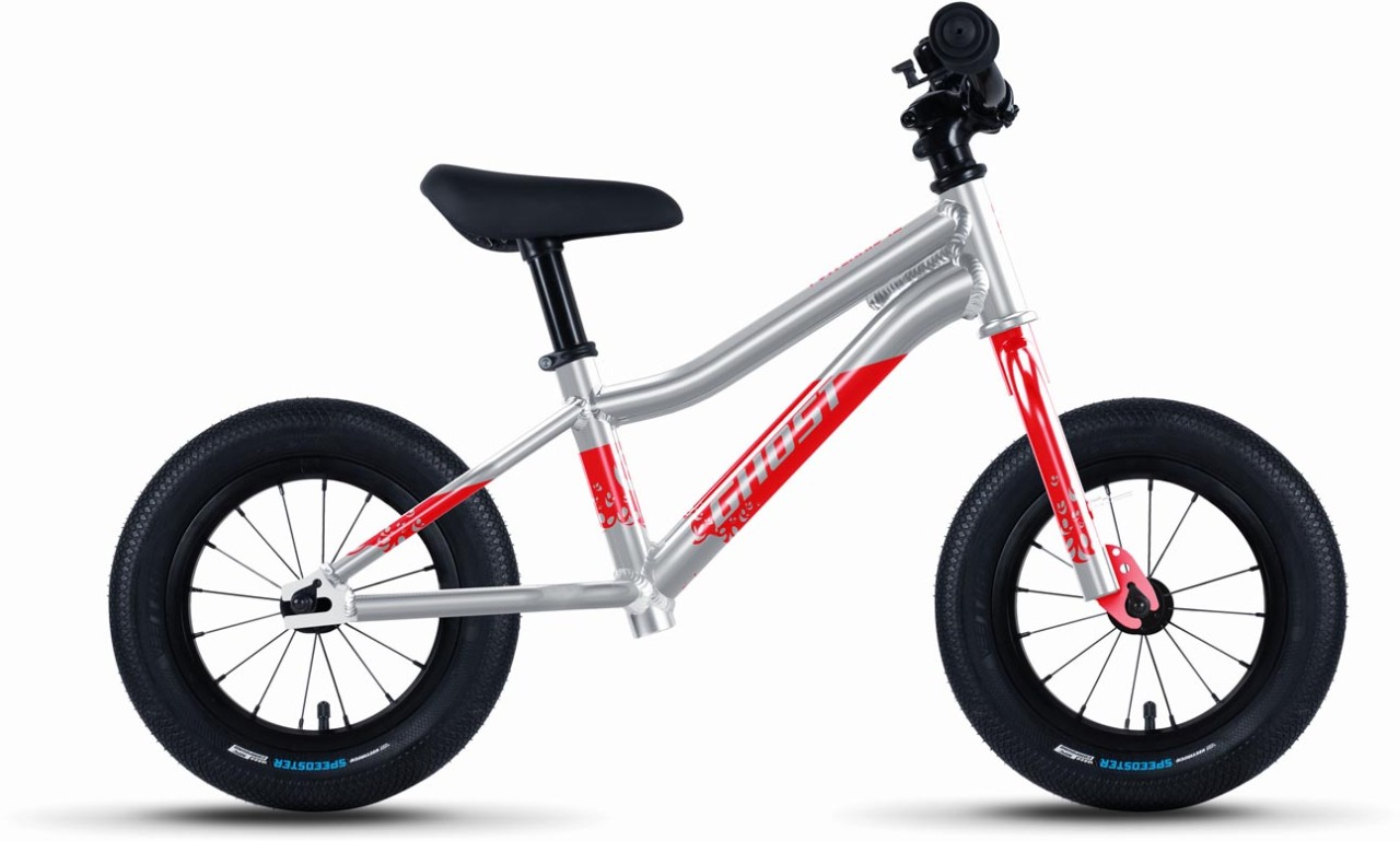Ghost Powerkiddy 12 rainbow silver / riot red glossy 2022 - Bicicleta sin Pedales