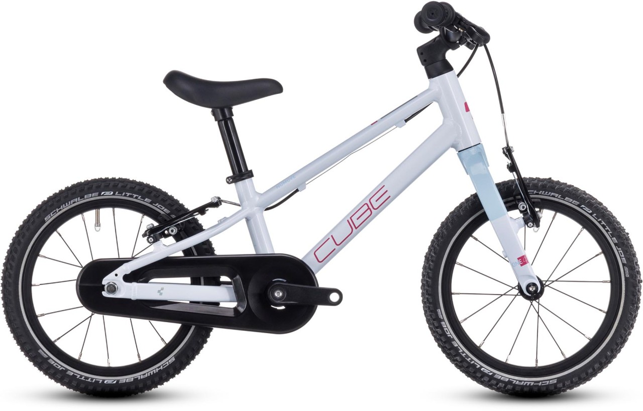 Cube Numove 140 flashwhite n pink 2025 - Bicicleta Niños 14 Pulgadas