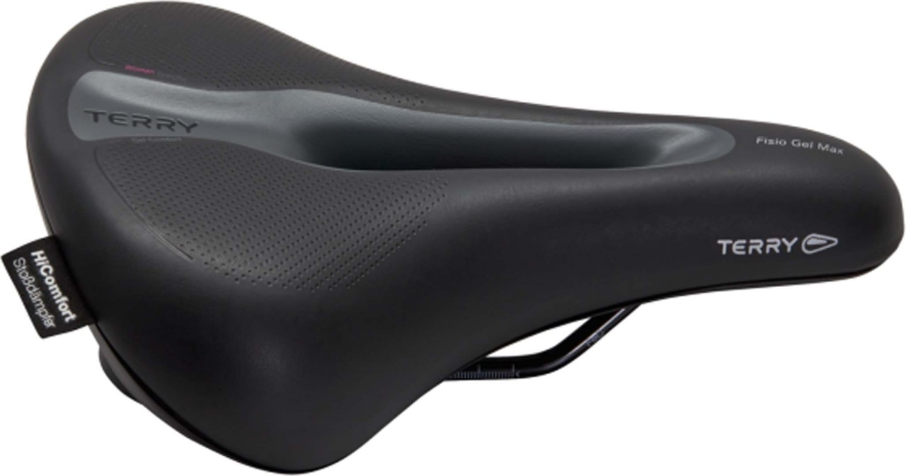 Sillín de Trekking Fisio Flex Gel Max Mujer, negro