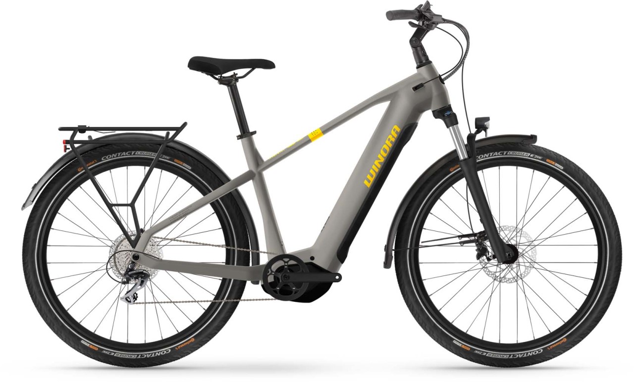 Winora Yucatan X8 Quarz matt 2023 - Bicicleta-Eléctrica Trekking Hombres