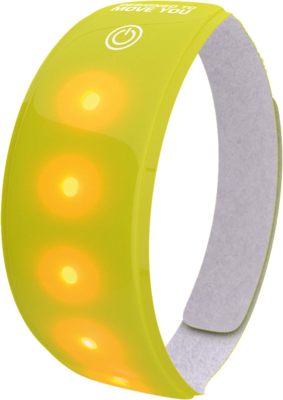 WOWOW Muñequera reflectante LED Lightband amarilla talla XL