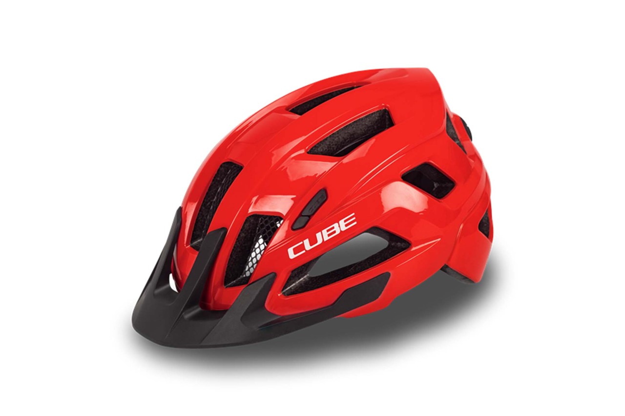 Cube Casco STEEP rojo brillante