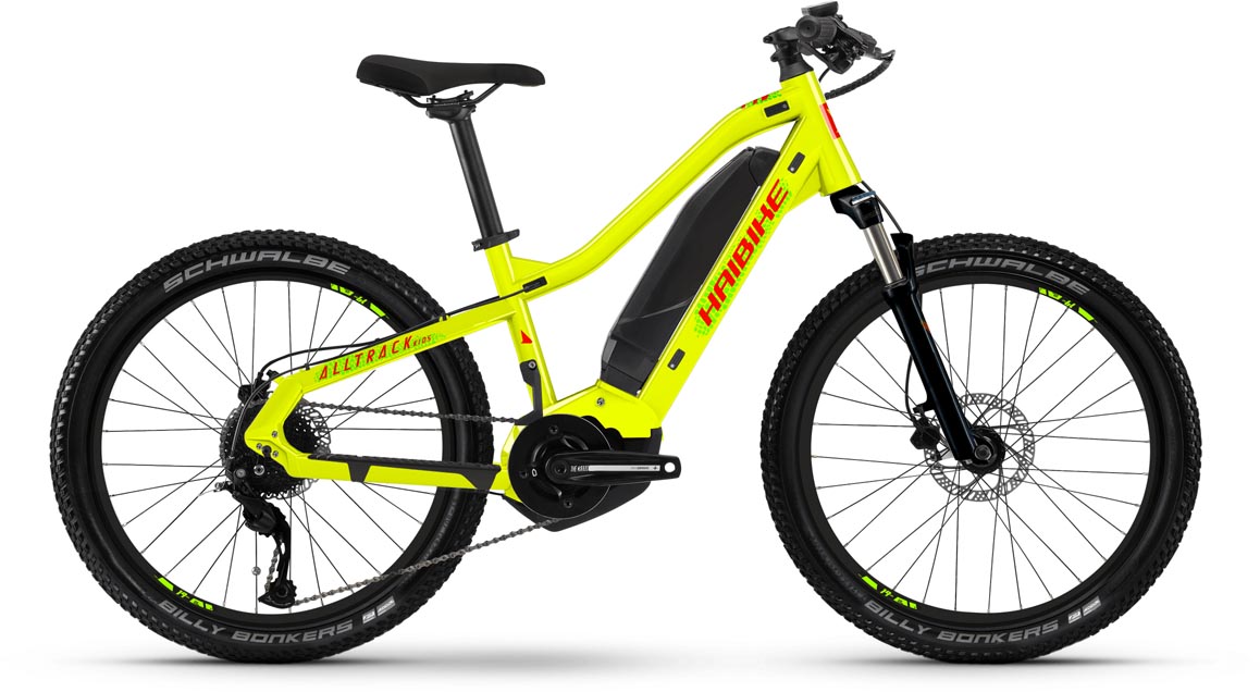 Haibike ALLTRACK Kids Gloss Lime Crystal Red 2023 Bicicleta