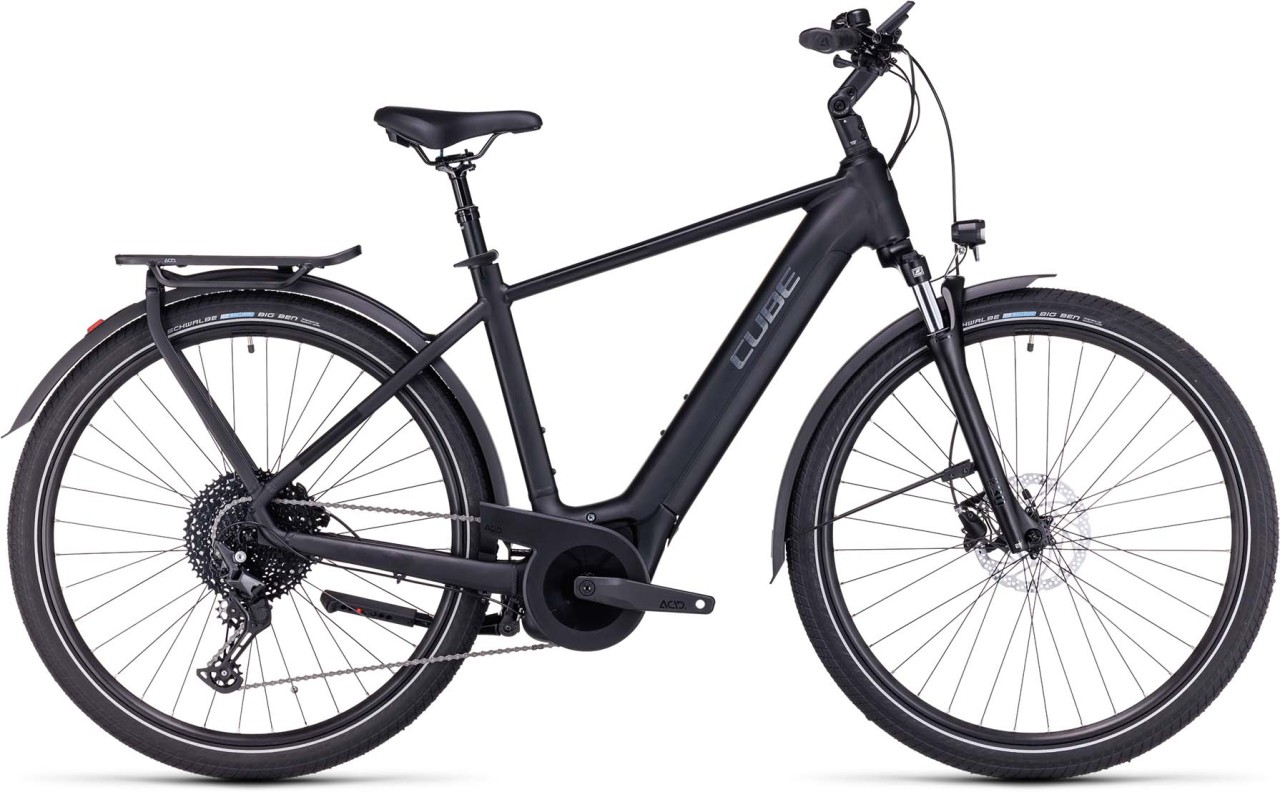 Cube Touring Hybrid Pro 625 black n metal 2023 - Bicicleta-Eléctrica Trekking Hombres