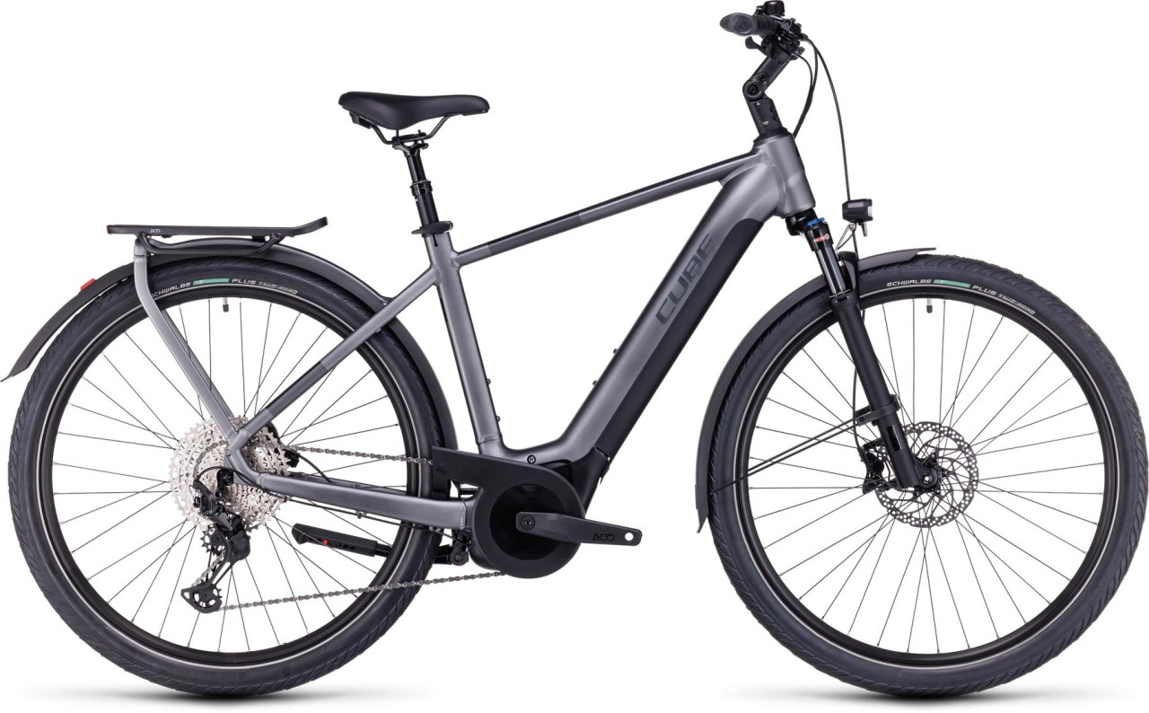 Cube Touring Hybrid EXC 625 grey n metal 2024 - Bicicleta-Eléctrica Trekking Hombres