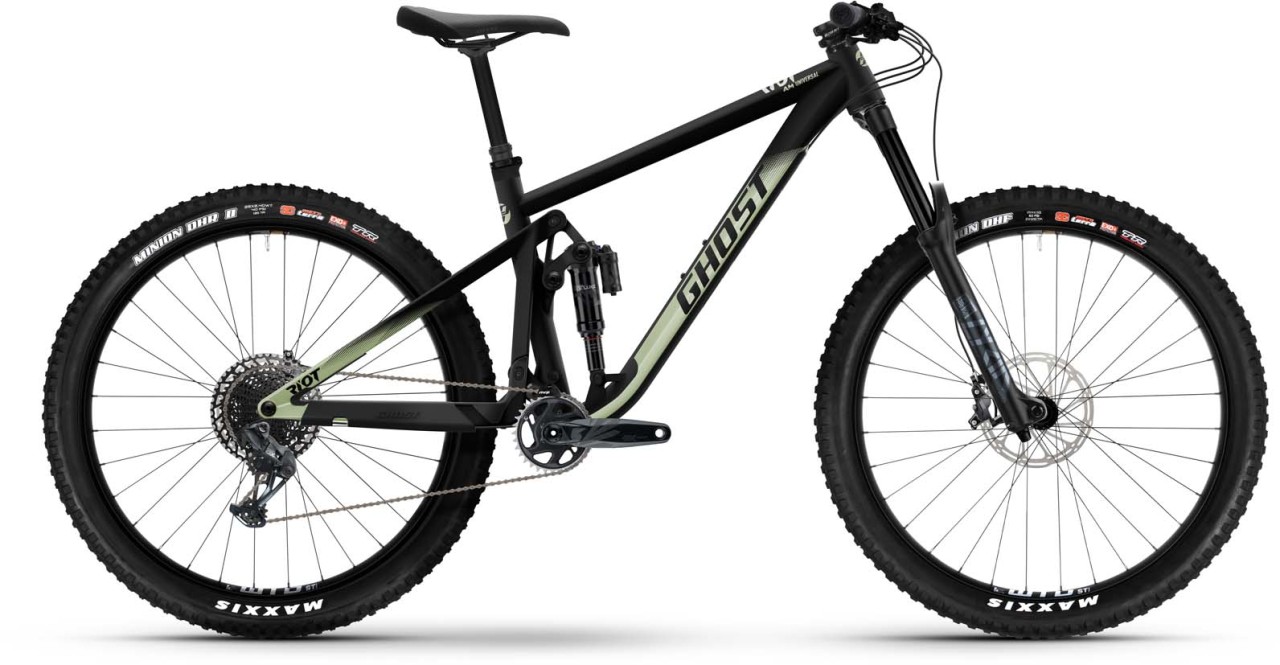 Ghost Riot AM Universal black / super light green matt 2023 - MTB Doble Suspensión