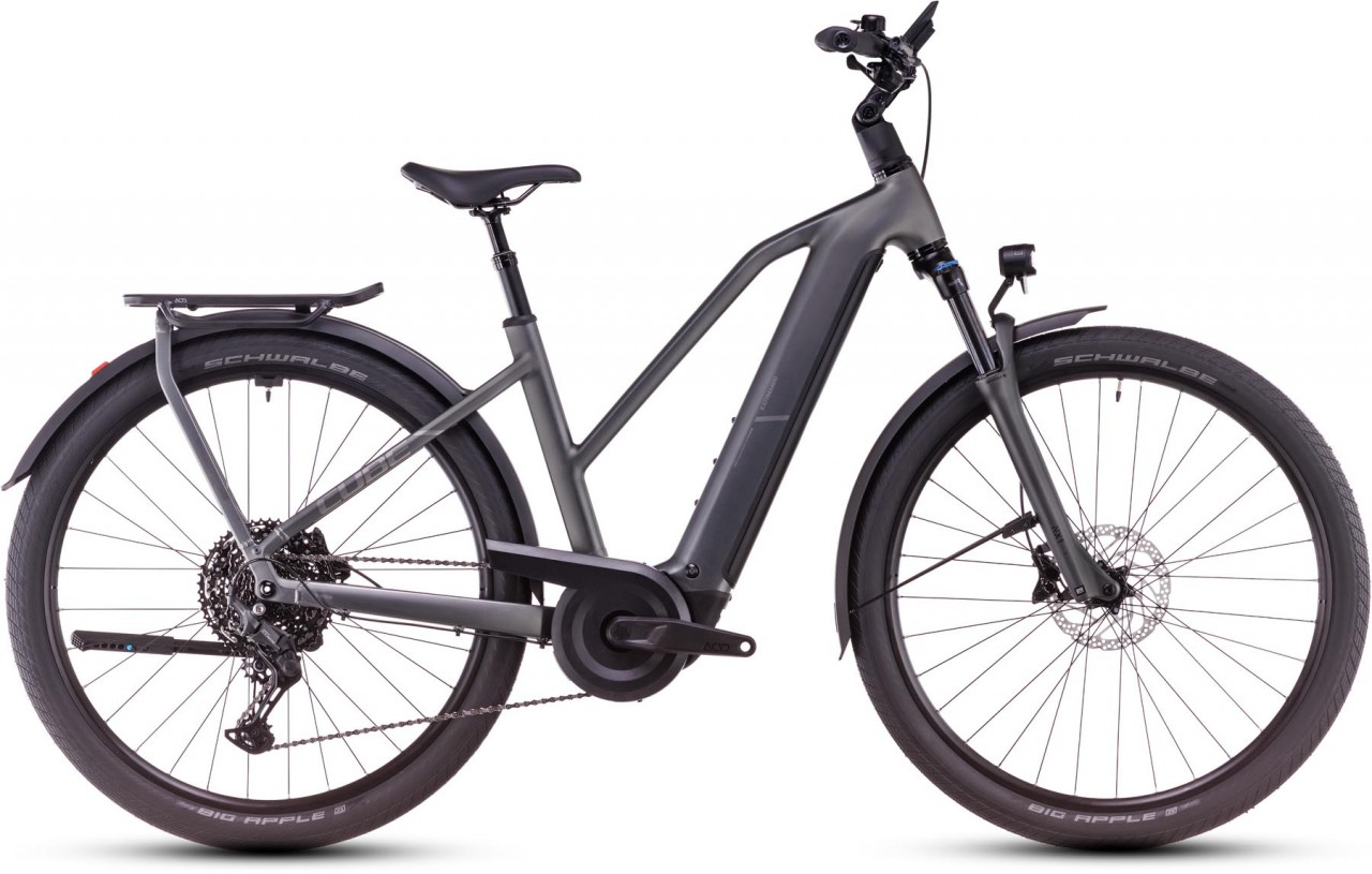 Cube Kathmandu Hybrid Pro 800 slabgrey n chrome 2025 - Bicicleta-Eléctrica Trekking Damas