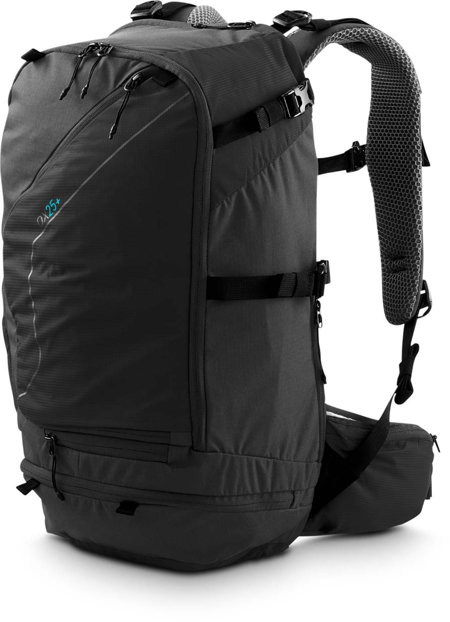 Mochila Trail Pro 10 litros negro - gris carbón con protector de esp