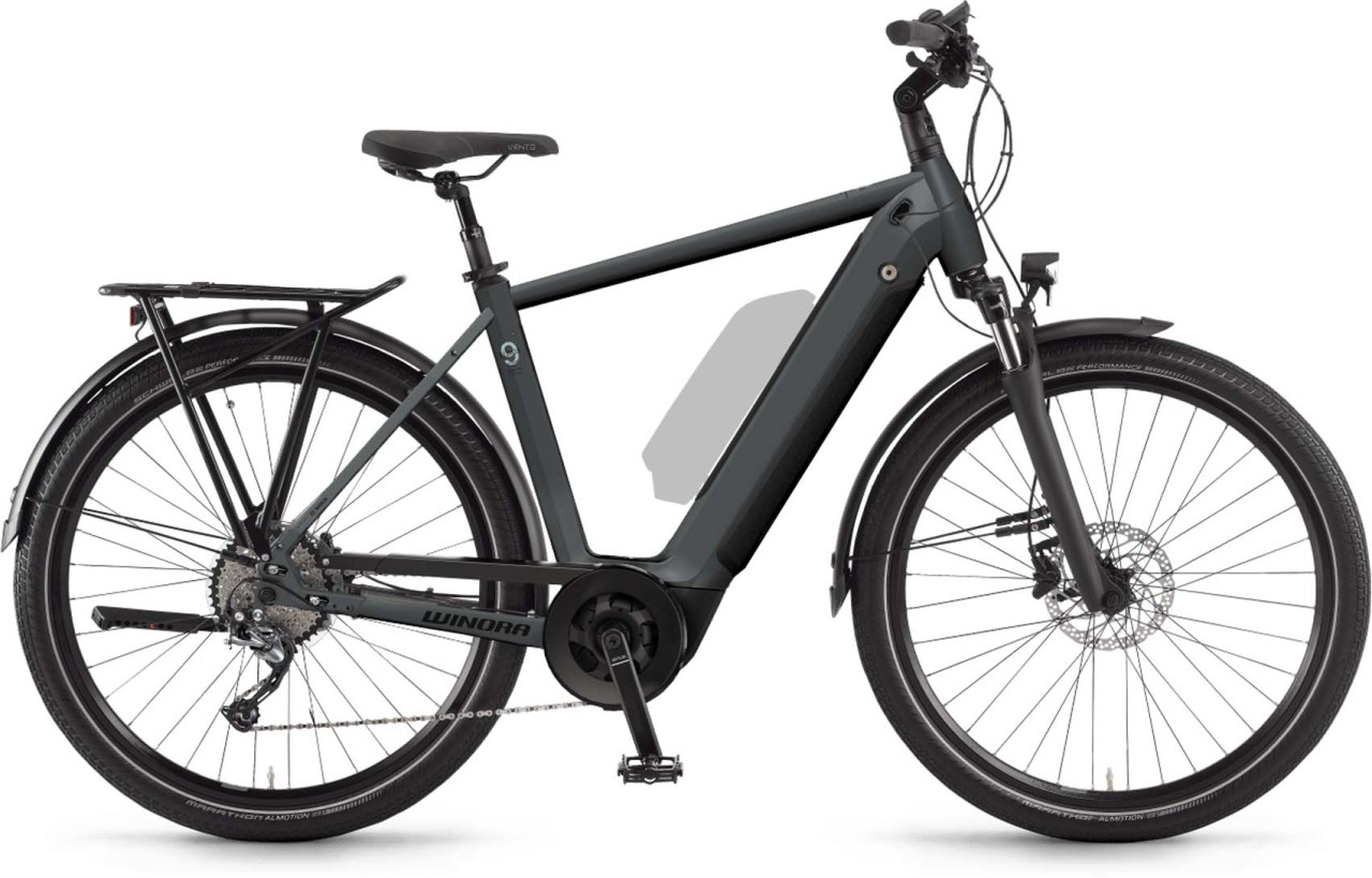 Winora Sinus 9 i625Wh darkslategrey matt 2022 - Bicicleta-Eléctrica Trekking Hombres