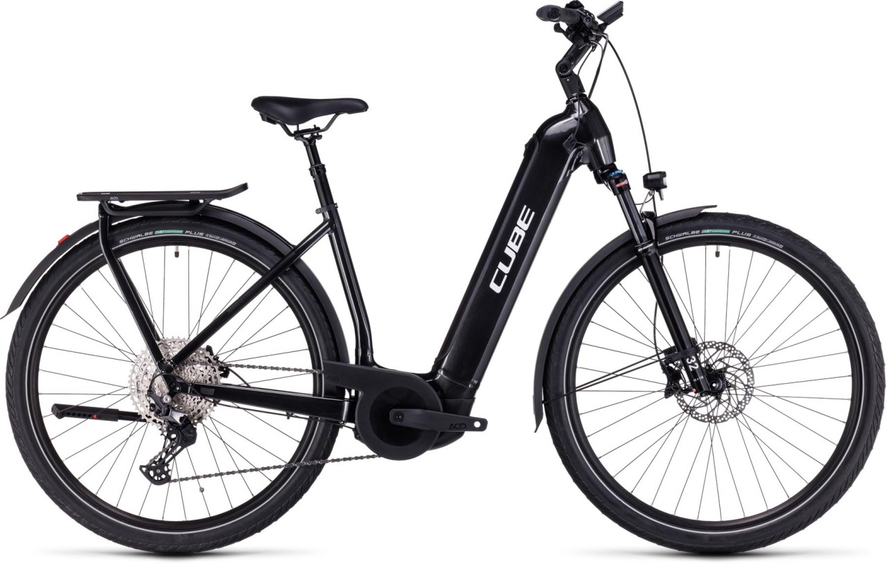 Cube Kathmandu Hybrid EXC 750 grey n silver 2024 - Bicicleta-Eléctrica Trekking Acceso Fácil