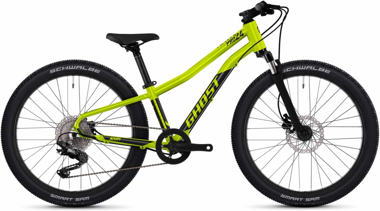 Ghost Kato 24 Pro candy lime green / black glossy 2023 - Bicicleta Niños 24  Pulgadas