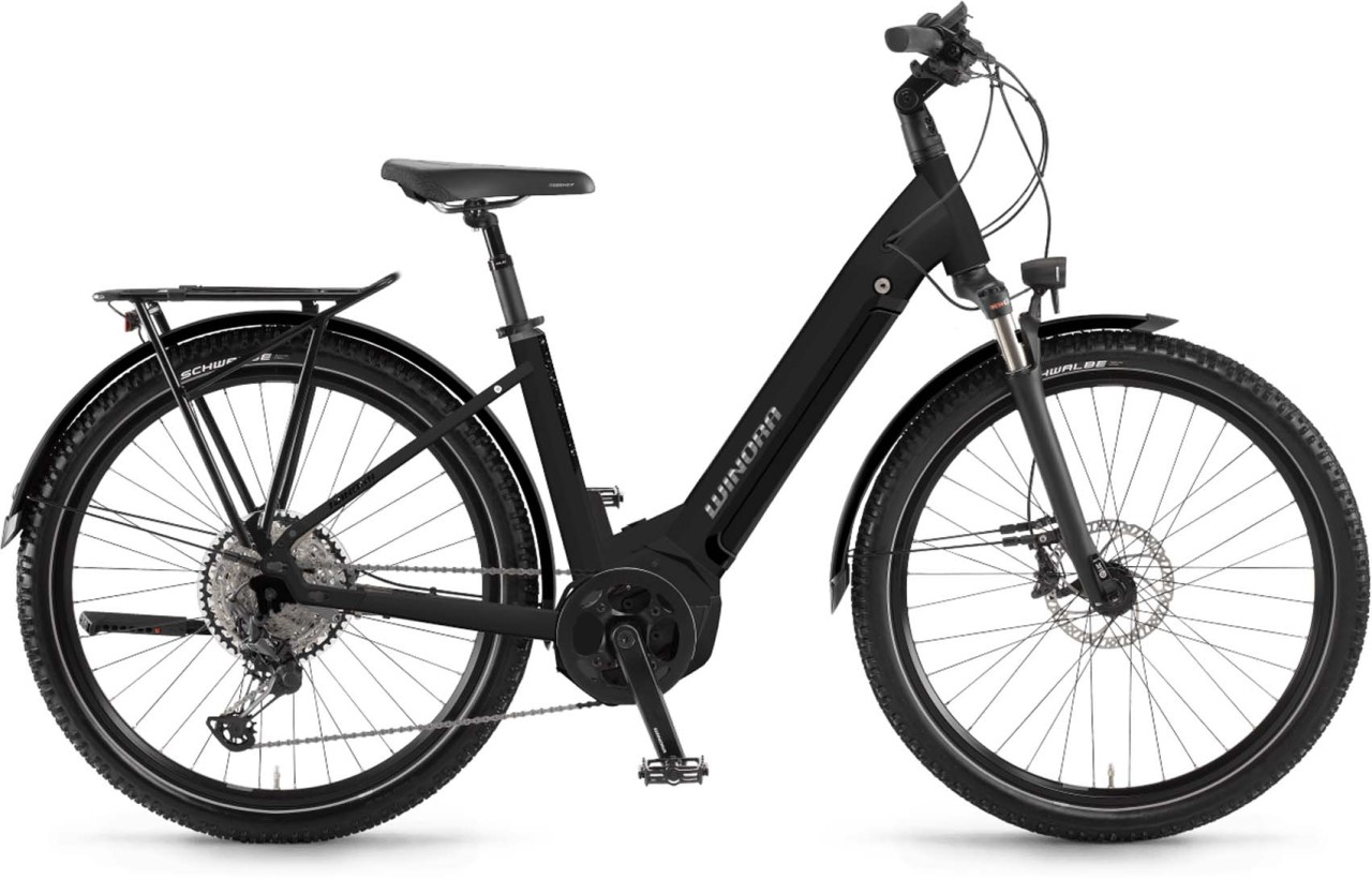 Winora Yucatan 12Pro i630Wh black matt 2022 - Bicicleta-Eléctrica Trekking Acceso Fácil